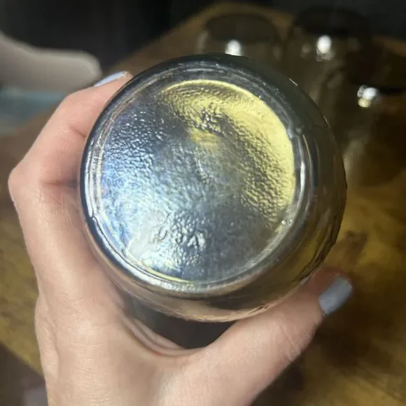 Anchor Hocking Sherwood Spicy Brown on the Rocks set of four Short Glasses 70’s - Picture 7 of 10